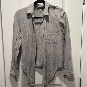 Madewell Heather Gray Knit Top